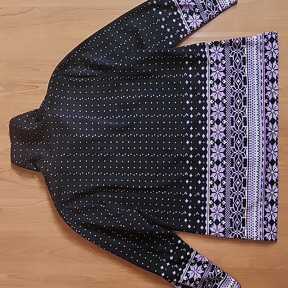 Talbots Fair Isle Jacquered Shawl Collar Tunic Pullover - Picture 7 of 9